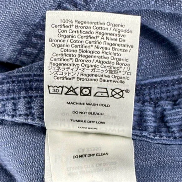 Outerknown Voyage Corduroy Overalls Womens Cornflower Blue Adjustable Straps - Picture 9 of 10